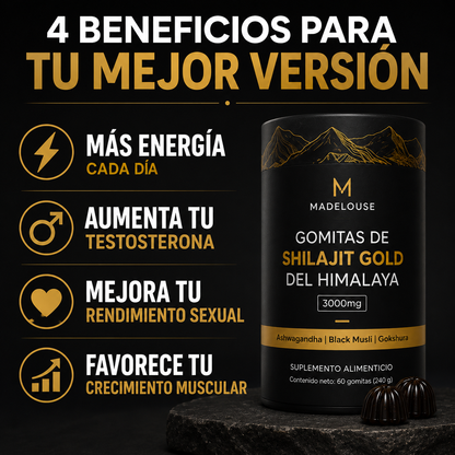 Gomitas de Shilajit Puro del Himalaya | Potencia tu sexualidad